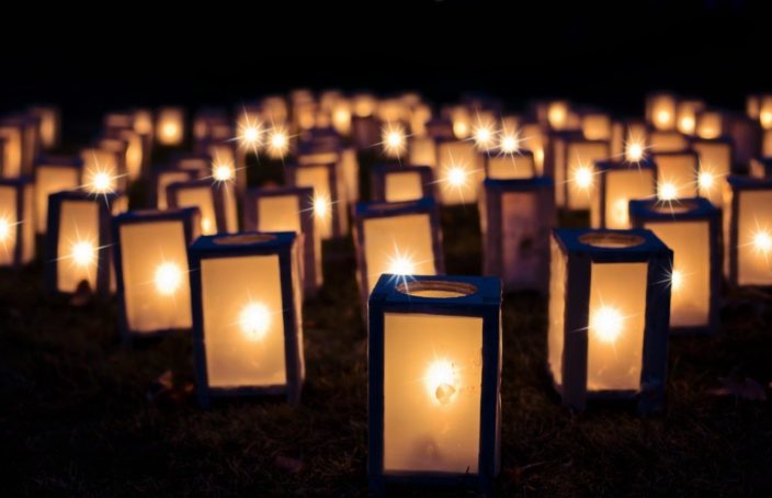 holiday candle lights